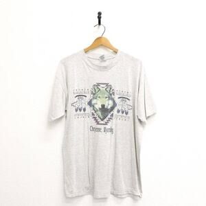 Vintage Cheyenne Wyoming Wolf Wilderness T Shirt XL